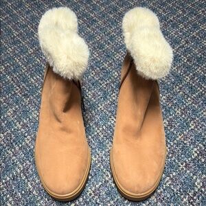 Preloved L. Paolo Women's faux fur and polyester brown and cream boots size 10